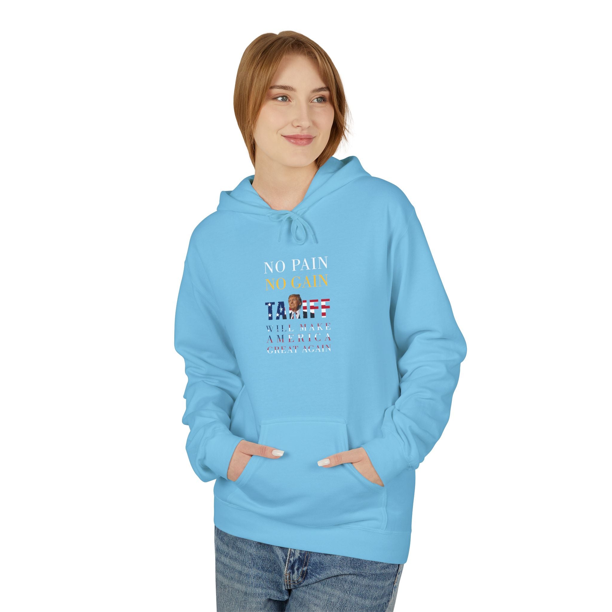 No Pain, No Gain Hoodie - Unisex Soft Fleece - Donald Trump Store Online