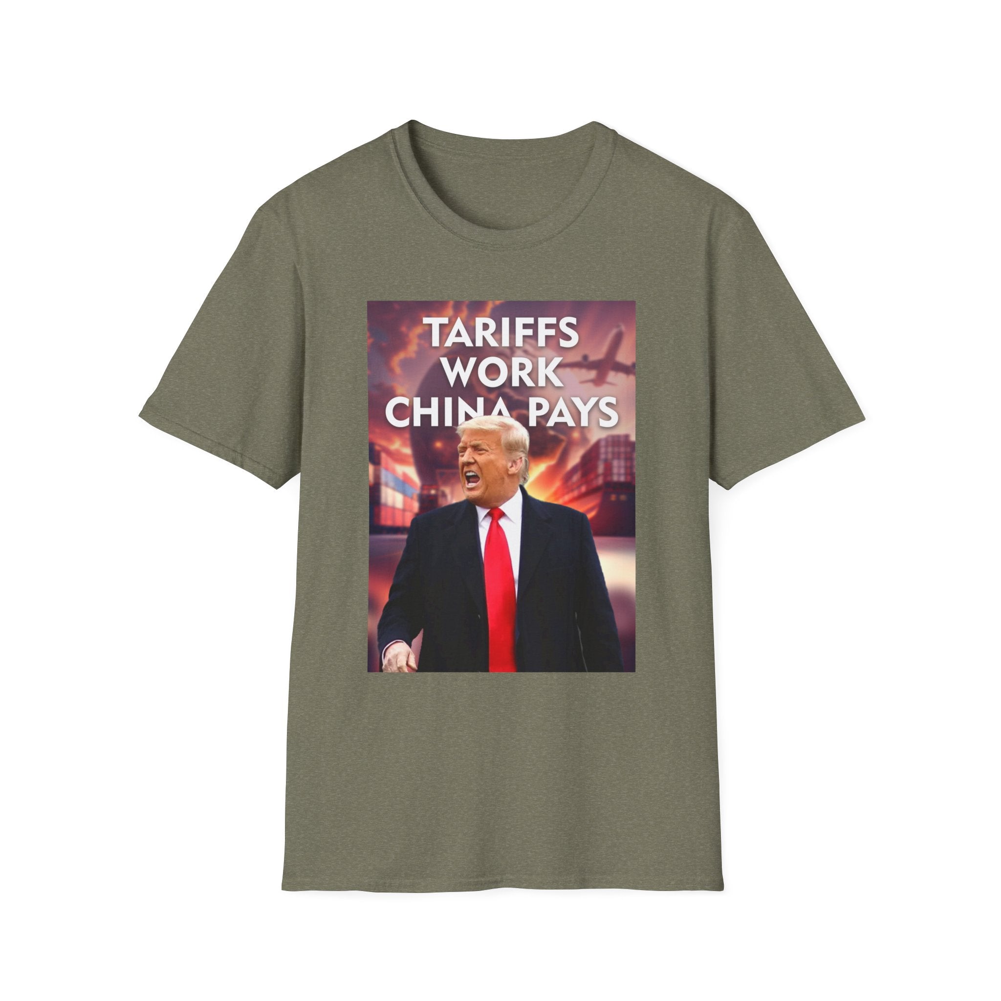 Tariffs Work, China Pays T-Shirt Pro-Trump Unisex America First Tee