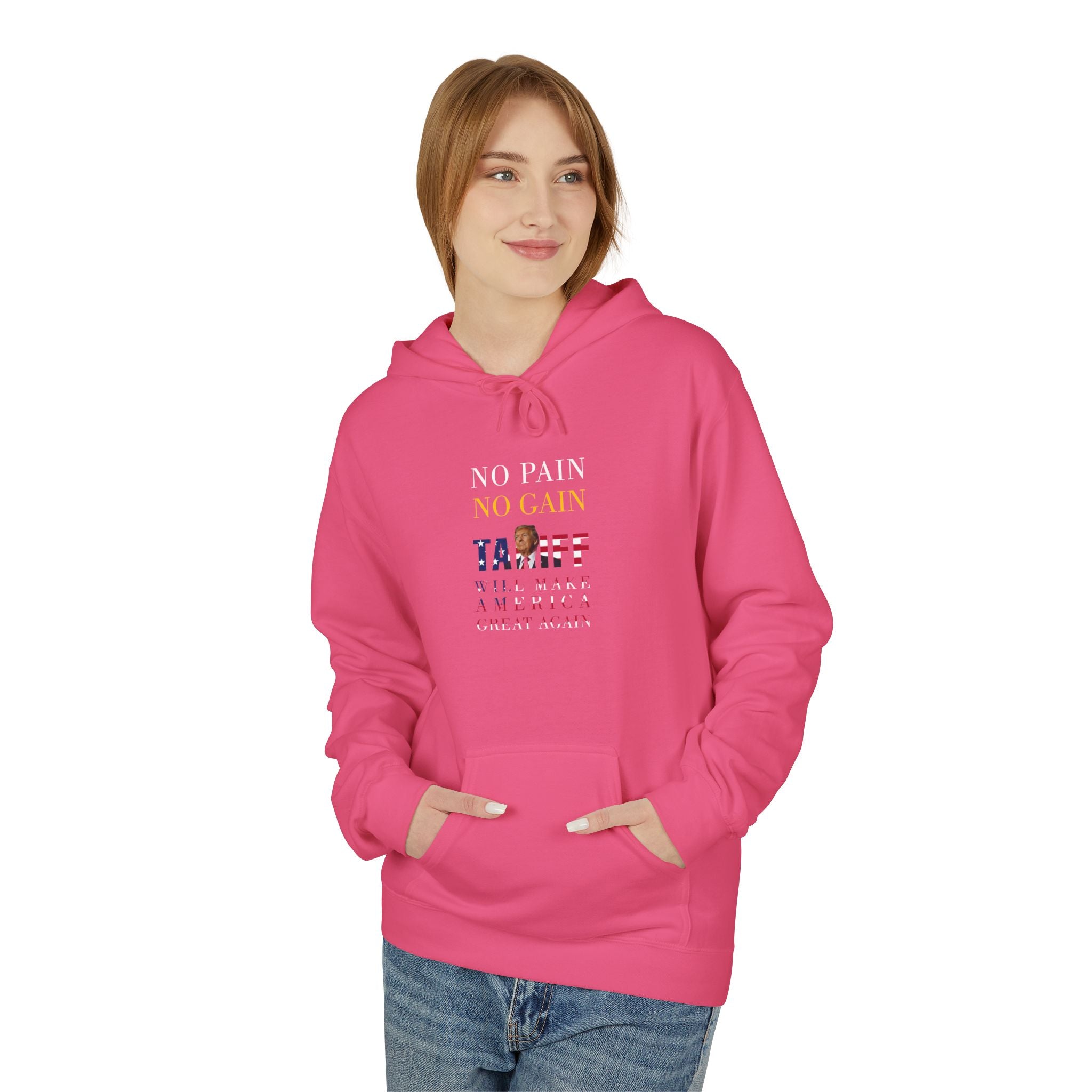 No Pain, No Gain Hoodie - Unisex Soft Fleece - Donald Trump Store Online