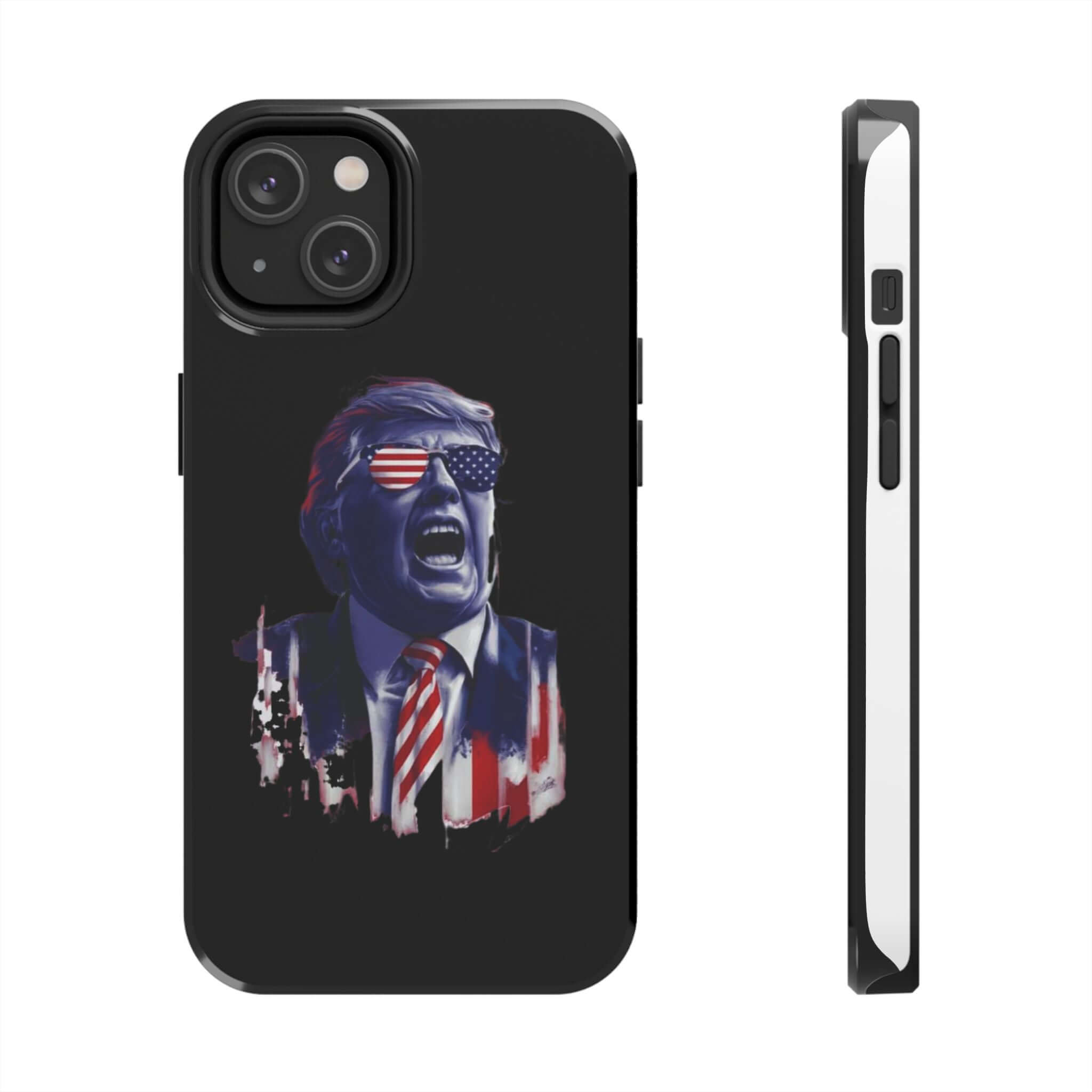 Animated Donald Trump phone case, durable protection, at Donald Trump Store