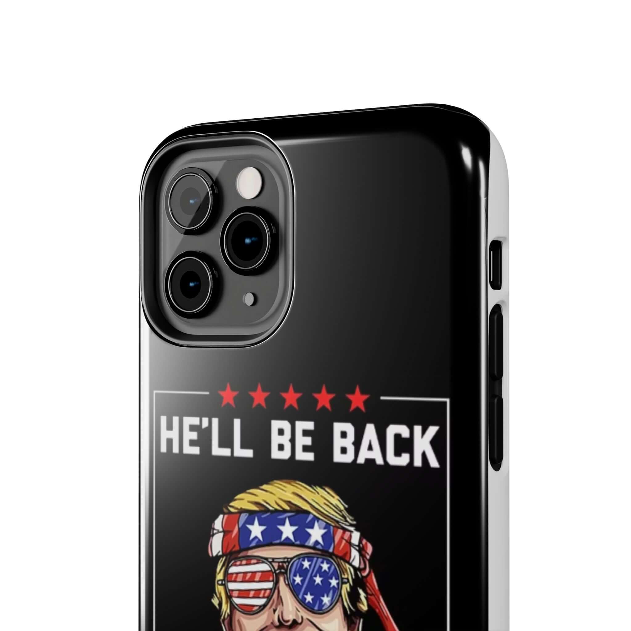 Black tough case with 'Trump 2024' statement print at Donald Trump Store