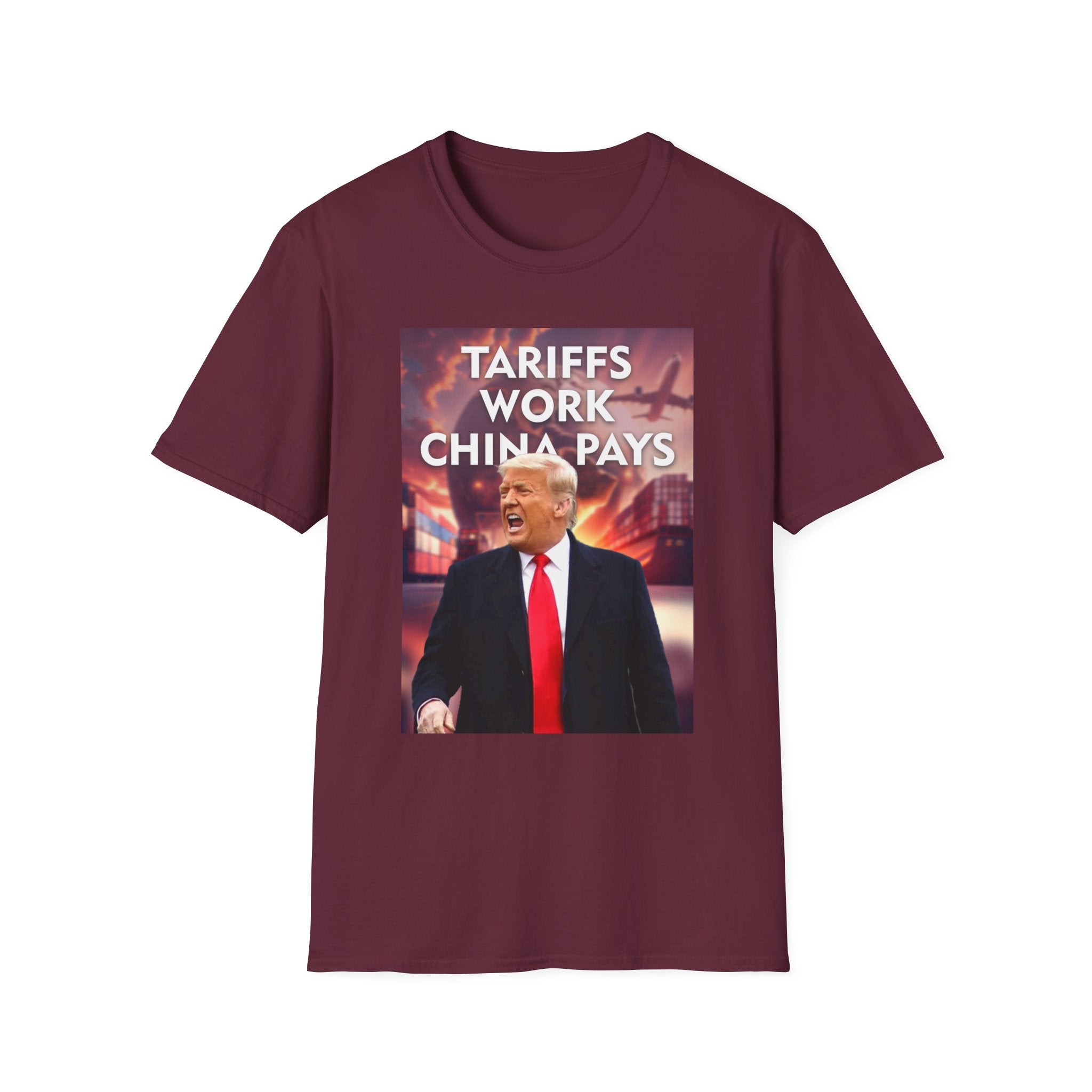 Tariffs Work, China Pays T-Shirt Pro-Trump Unisex America First Tee