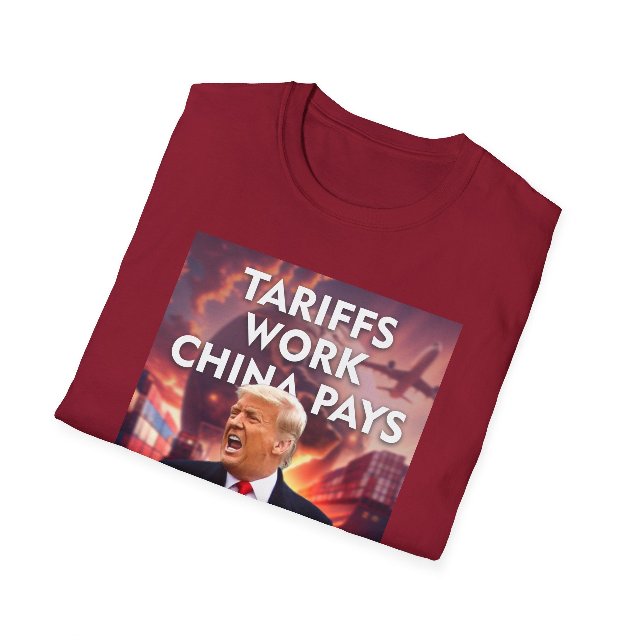 Tariffs Work, China Pays T-Shirt Pro-Trump Unisex America First Tee