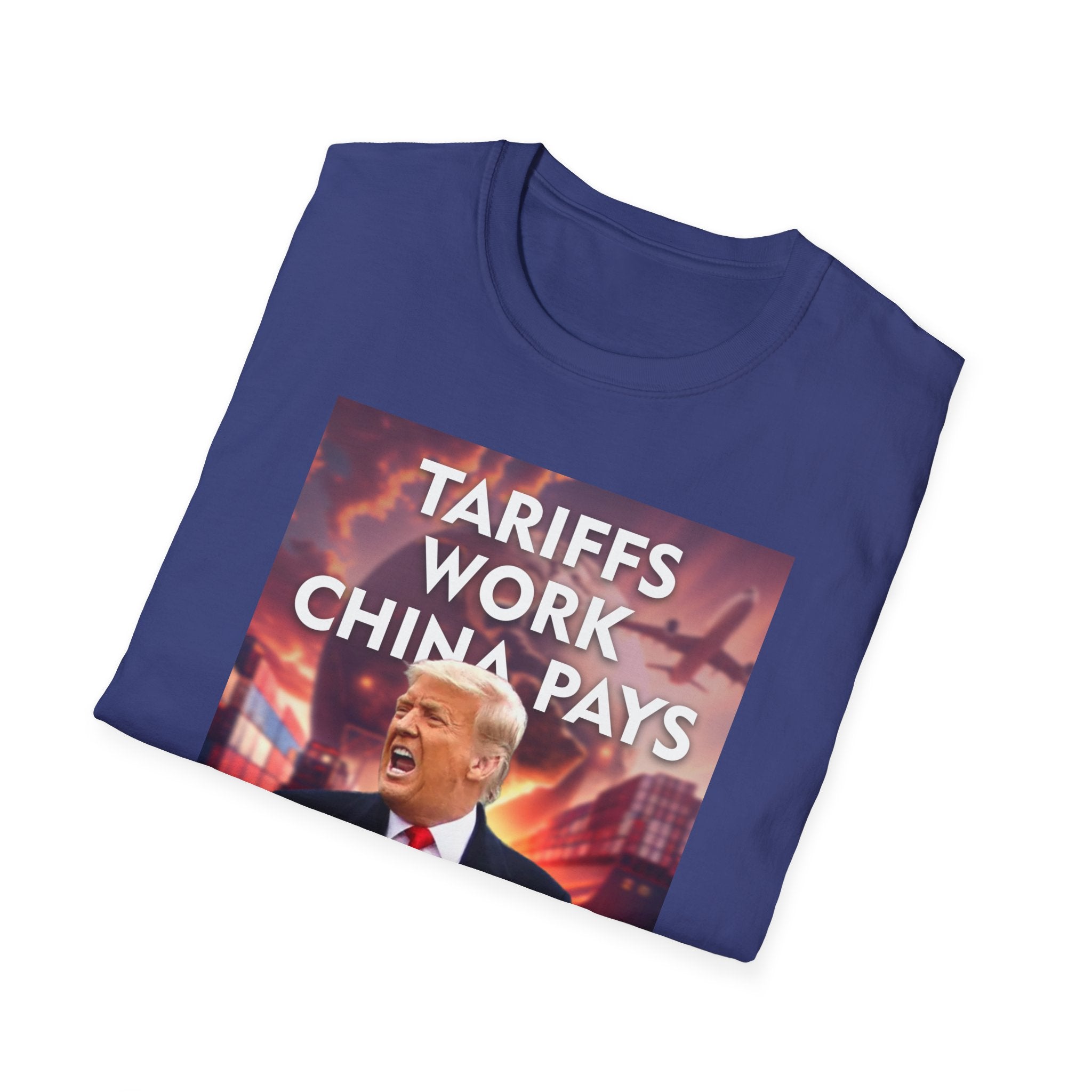 Tariffs Work, China Pays T-Shirt Pro-Trump Unisex America First Tee
