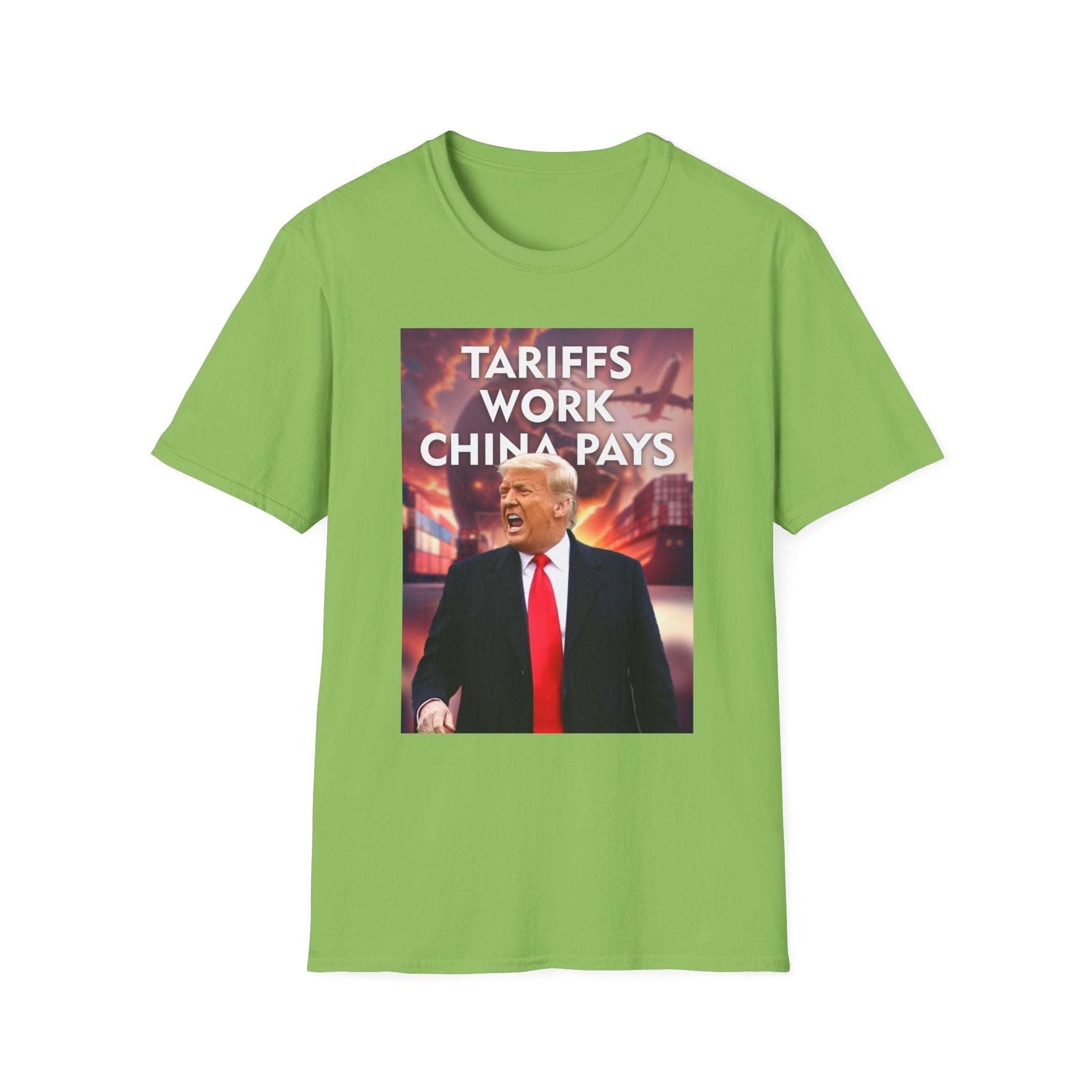 Tariffs Work, China Pays T-Shirt Pro-Trump Unisex America First Tee