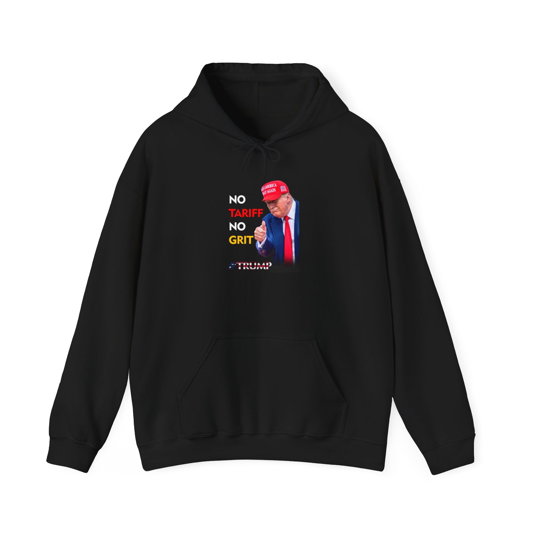 No Tariff No Grit Hoodie – Patriotic Heavy Blend Sweatshirt for Bold Americans - Donald Trump Store Online