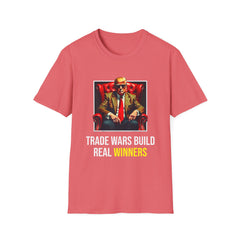 Build Trade War, Build Real Winners T-Shirt Trump America First Tee (Unisex) - Donald Trump Store Online