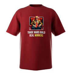 Build Trade War, Build Real Winners T-Shirt Trump America First Tee (Unisex) - Donald Trump Store Online
