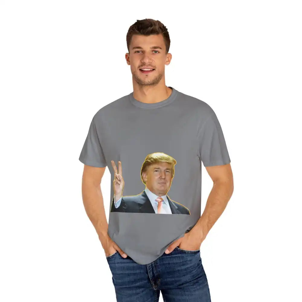 Donald Trump Store | Unisex Garment-Dyed Grey T-Shirt - T-Shirt