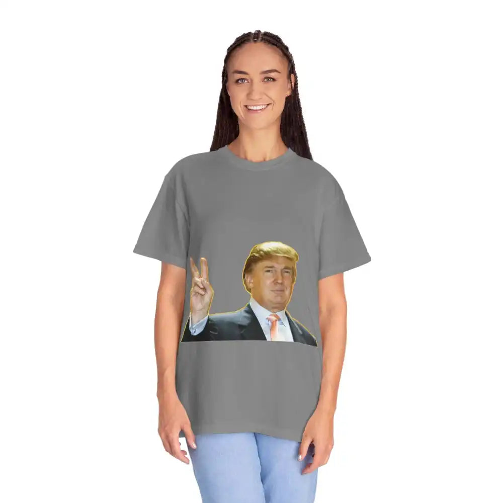 Donald Trump Store | Unisex Garment-Dyed Grey T-Shirt - T-Shirt