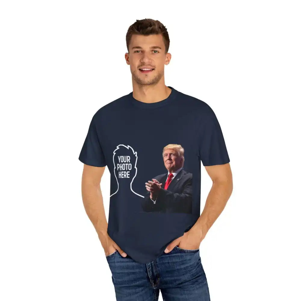 Donald Trump Store | Unisex Garment-Dyed Navy T-Shirt - T-Shirt