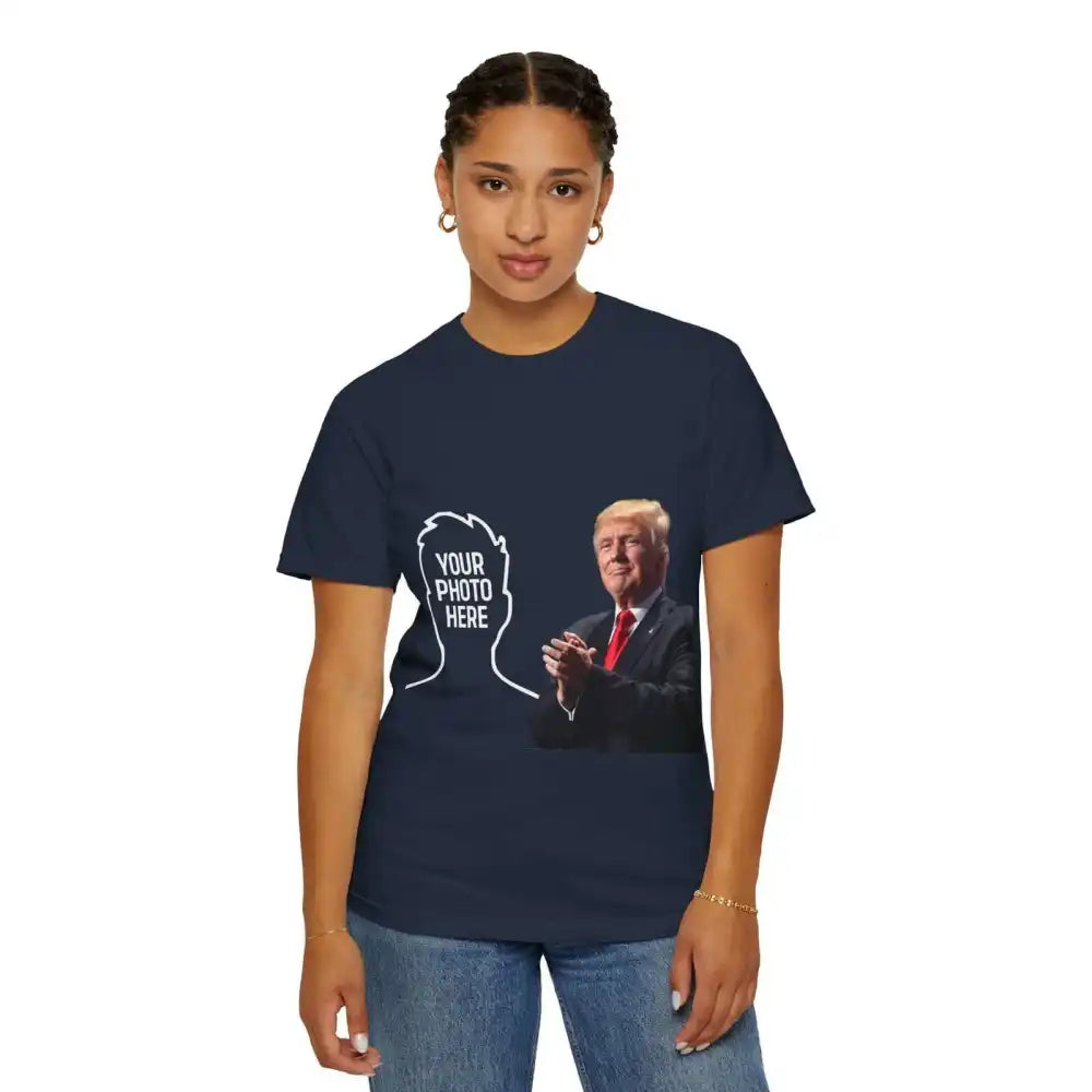 Donald Trump Store | Unisex Garment-Dyed Navy T-Shirt - T-Shirt