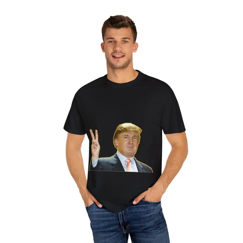 Donald Trump Store | Unisex Victory Garment-Dyed Black T-Shirt - T-Shirt