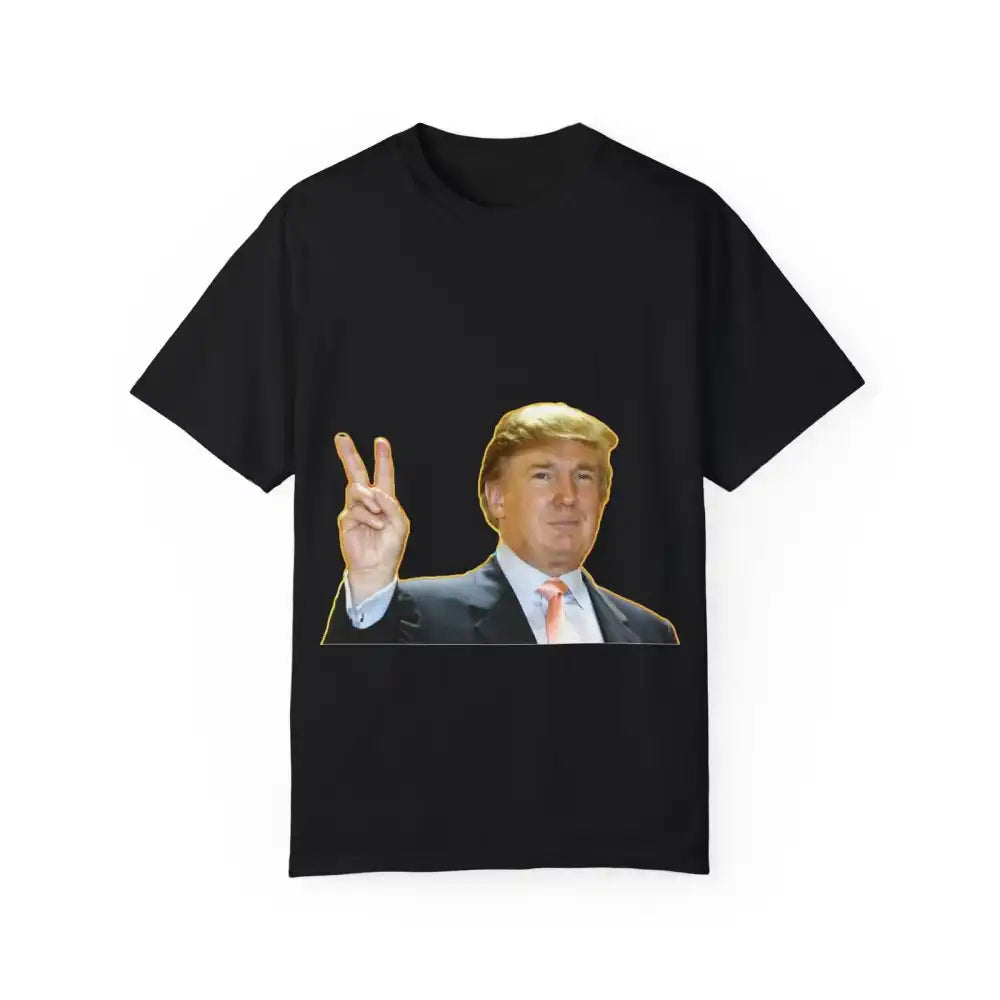 Donald Trump Store | Unisex Victory Garment-Dyed Black T-Shirt - Black / S - T-Shirt