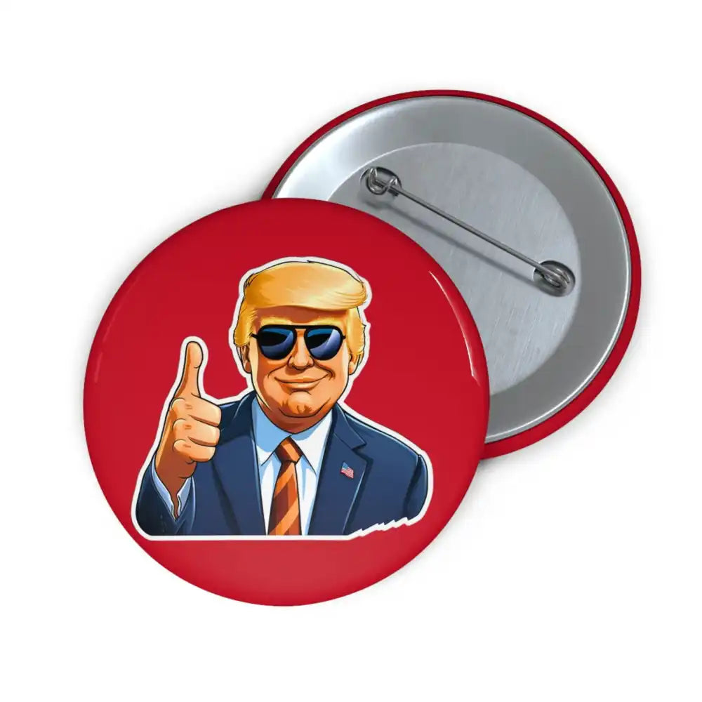 Red Pin Badge - Donald Trump - 2.25’’ - Accessories