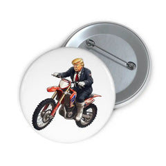 White Pin Badge - Donald Trump - 2.25’’ - Accessories