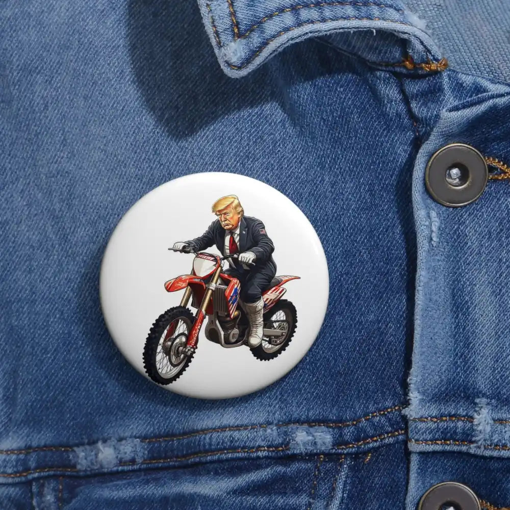 White Pin Badge - Donald Trump - Accessories